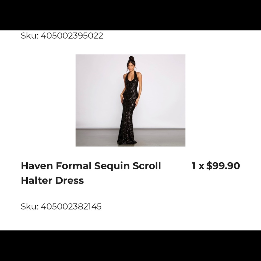 Windsor long sequin halter dress